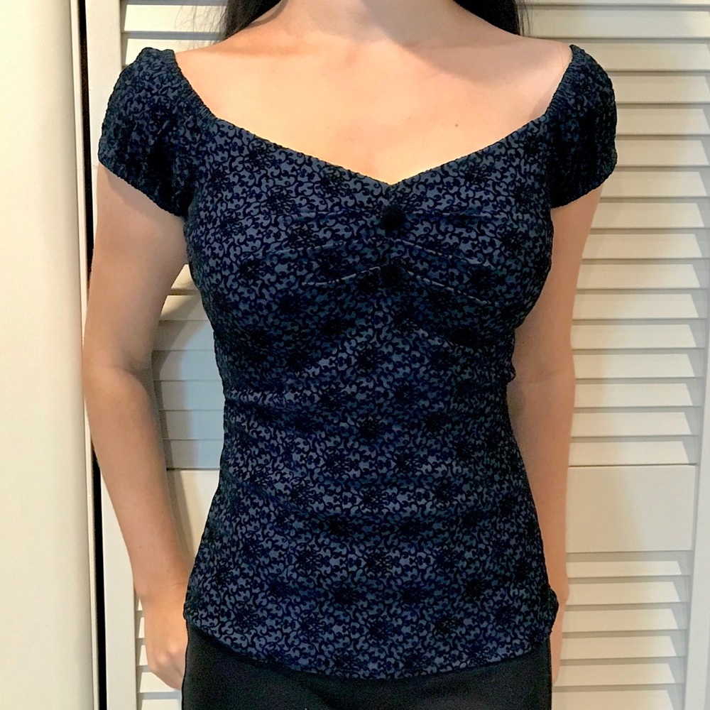 ModCloth Velvet Design Classy Top